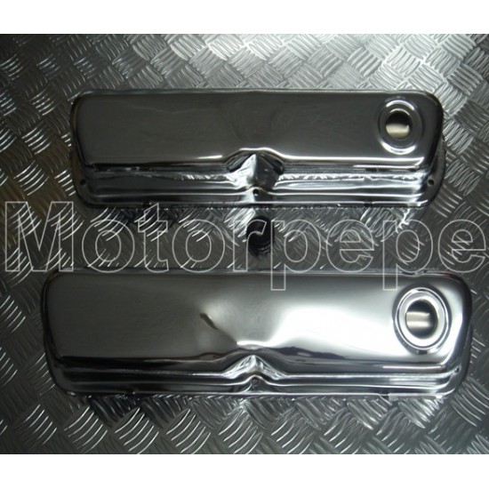 TAMPA DE VALVULA CROMADA ( PAR ) DODGE V8 ( MOTOR 273 318 ) 5.2