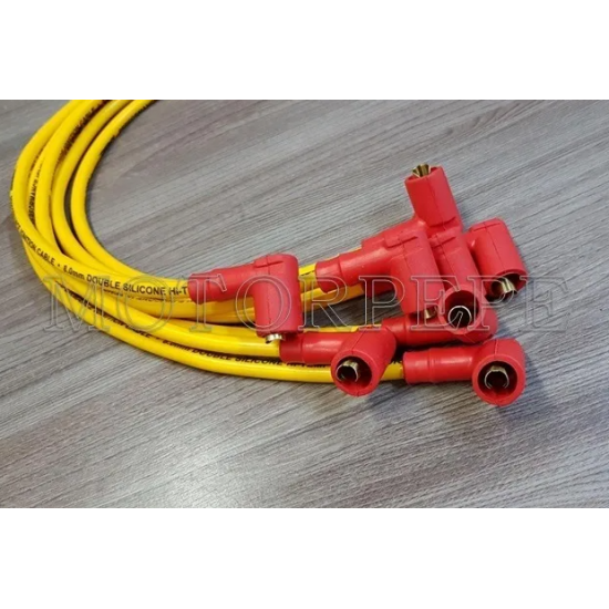 CABO DE VELA ( JOGO SISTEMA ORIGINAL ) 8MM AMARELO SILICONE DODGE V8 ( MOTOR 273 318 ) 5.2