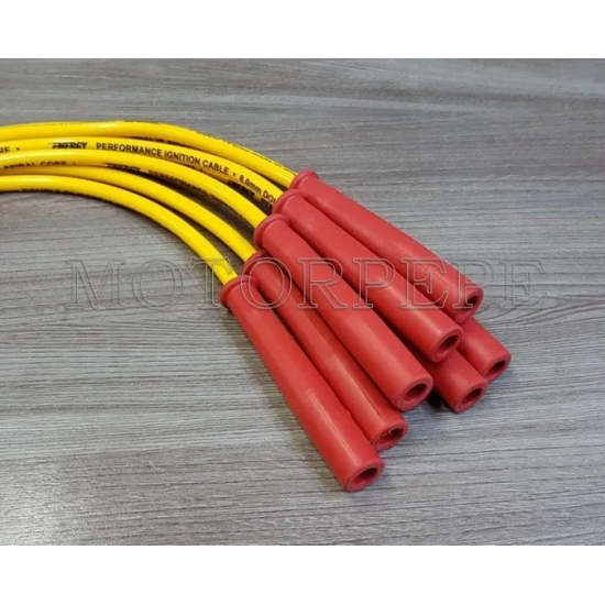 CABO DE VELA ( JOGO SISTEMA ORIGINAL ) 8MM AMARELO SILICONE DODGE V8 ( MOTOR 273 318 ) 5.2