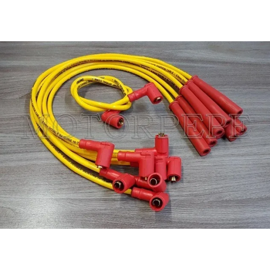 CABO DE VELA ( JOGO SISTEMA ORIGINAL ) 8MM AMARELO SILICONE DODGE V8 ( MOTOR 273 318 ) 5.2