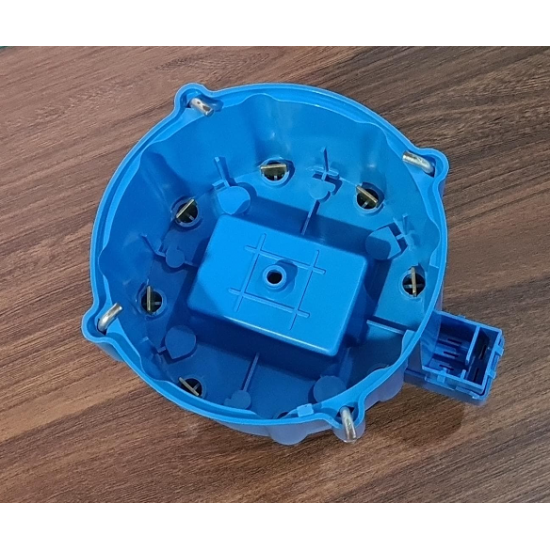 TAMPA COM ROTOR DO DISTRIBUIDOR IGNIÇÃO ELETRONICA ( SISTEMA HEI ) AZUL FORD MOTOR 5.8 351W ( WINDSOR )