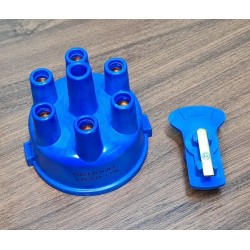 TAMPA DO DISTRIBUIDOR COM ROTOR ( AZUL ) SISTEMA PRESTOLITE F-1000 ( MOTOR 6CC 3.6 )