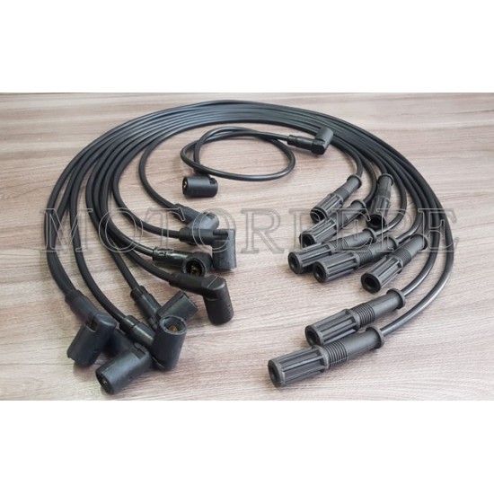 CABO DE VELA MOTOR 272 - 292 ( JOGO SISTEMA ORIGINAL ) 7MM PRETO COMUM EM COBRE GALAXIE - LANDAU ( MOTOR V8 )