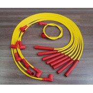 CABO DE VELA MOTOR 272 - 292 ( JOGO SISTEMA ORIGINAL ) 8MM SILICONE AMARELO GALAXIE - LANDAU ( MOTOR V8 )